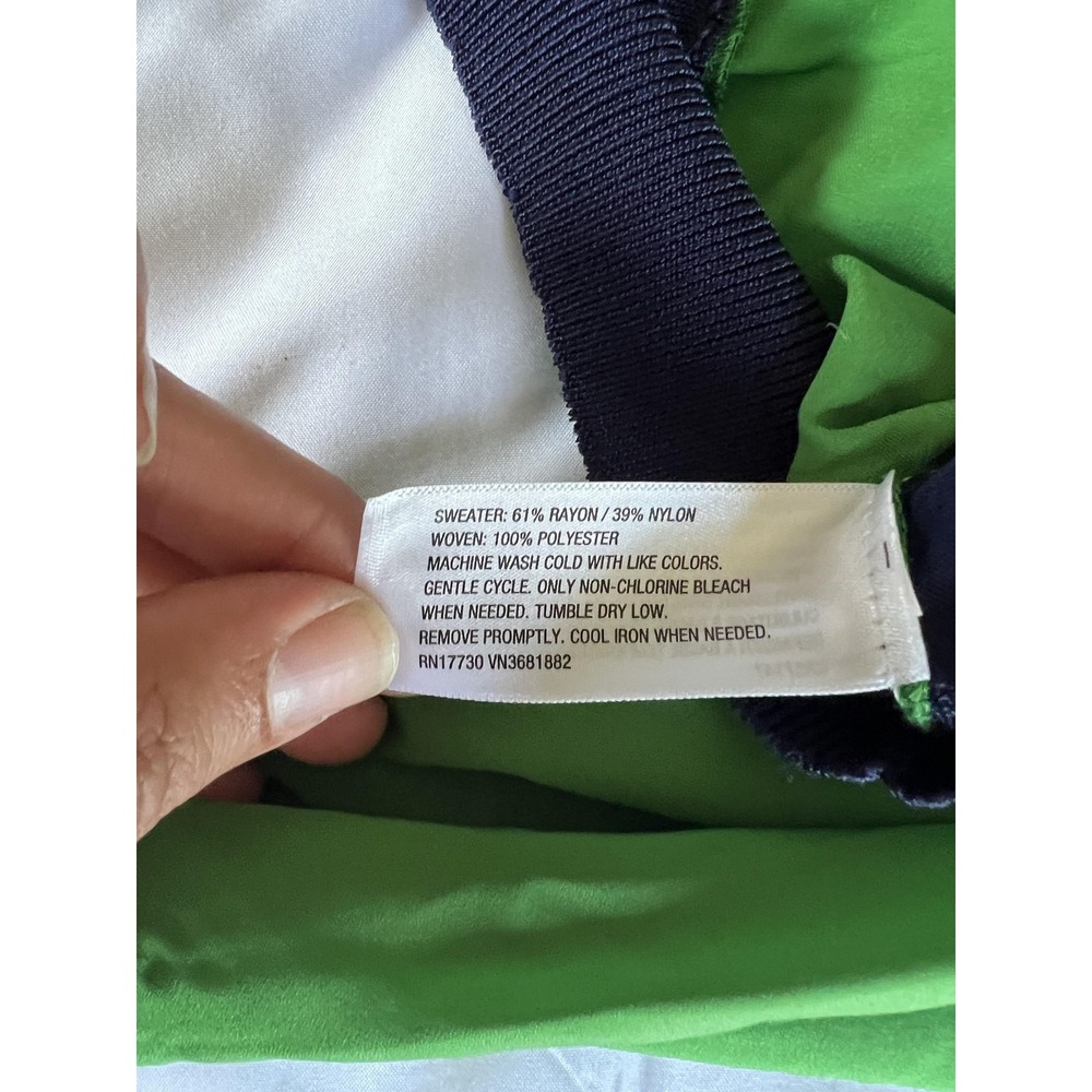 3.1 Phillip Lim for Target Sweater‎ Womens Large Navy Green Mixed Media Pullover - Picture 7 of 14